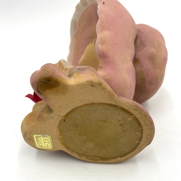 Vintage UCTCI Bisque Girl With Big Pink Bonnet &
Dress Sitting by Vase Figurine - Picture 9 of 12